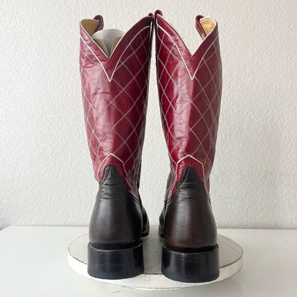 Rod Patrick Mens Cowboy Boots 15AA Antique Brown Mocha Bison Western Square Toe - Picture 4 of 13